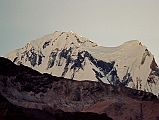 405 Annapurna III From Annapurna Sanctuary Base Camp Annapurna III (7555m) dominates the eastern ridge of the Annapurna Sanctuary, seen from Annapurna Sanctuary Base Camp.